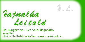 hajnalka leitold business card